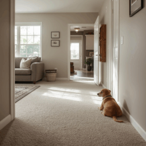 Clean carpet in a pet-friendly home where accidents can happen below the surface