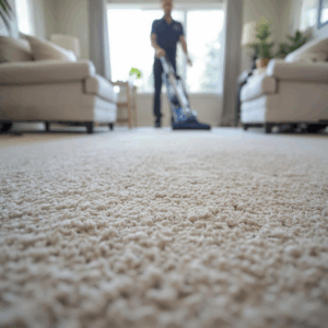 Professional carpet cleaning for pet stain and odor removal in a home